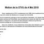 Motion de la CFVU du 4 mai 2018